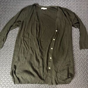 Women’s loft cardigan size 20/22 olive green